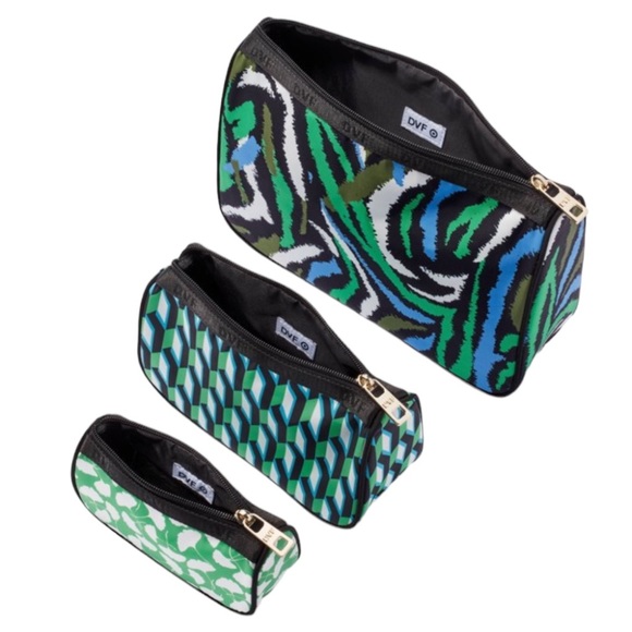 DVF for Target 3 Pack Travel Pouches Disco Zebra, Arrow Geo, Ginkgo - Picture 5 of 11